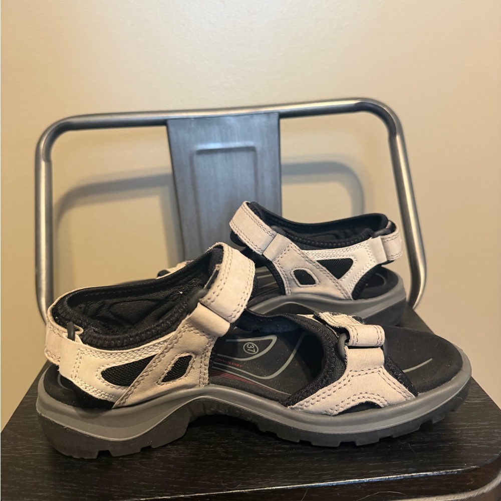 ECCO Offroad Nubuck Sandals Beige EU 37 - Picture 6 of 12